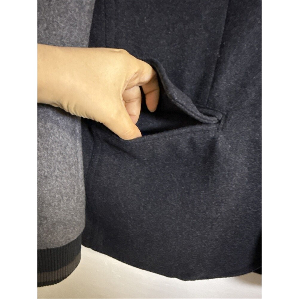 ESPRIT MEN’S Grey 2-Tone Wool Blend Blazer With Elbow Patch Size L - Picture 7 of 16